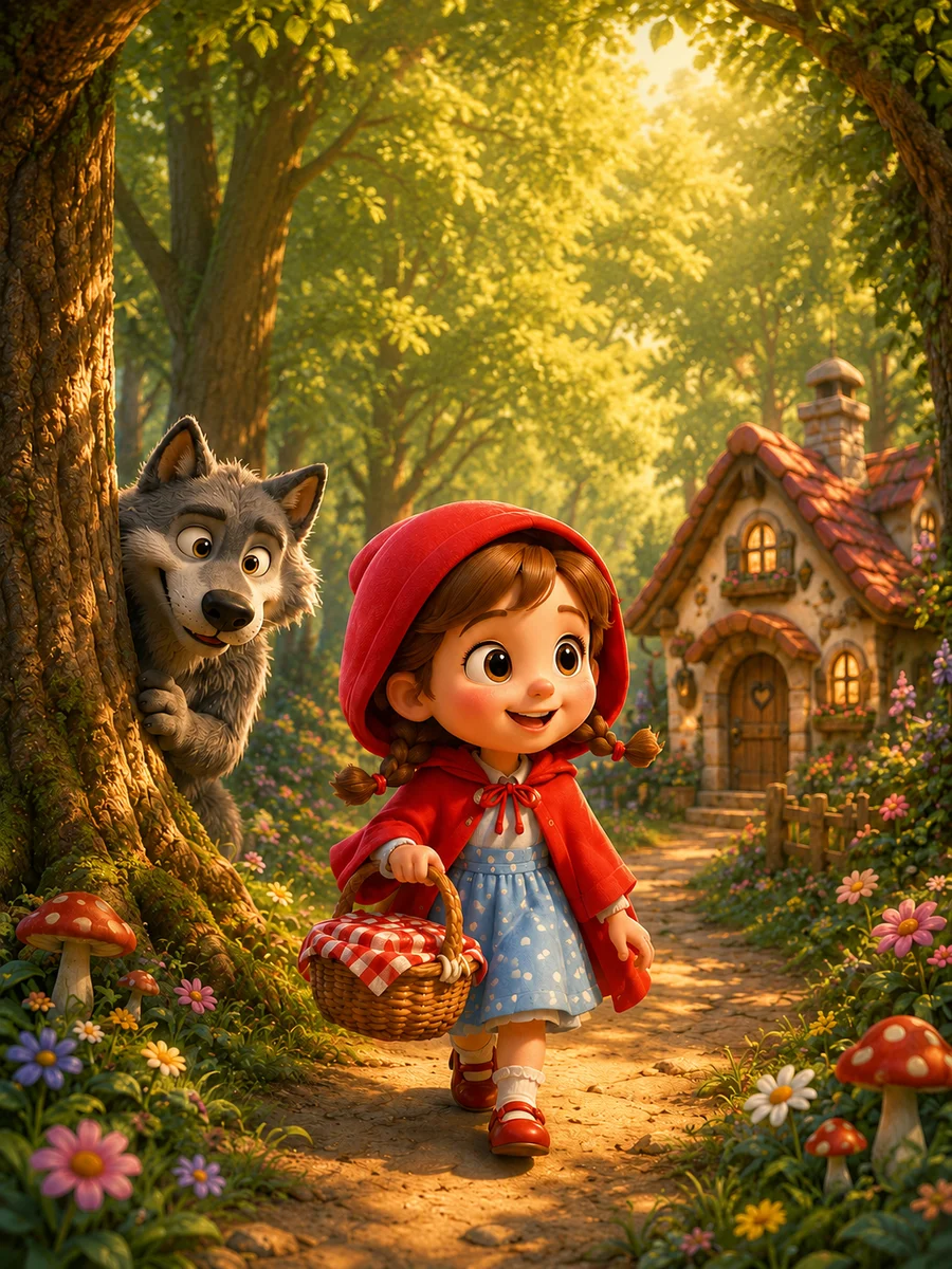 Copertina della fiaba Cappuccetto Rosso